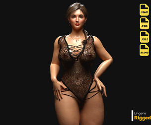 Realistic Sexy Girl in Lingerie