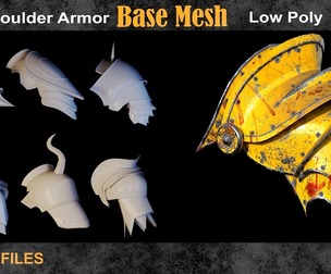 20 Shoulder Armor Base Mesh vol 11