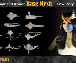 25 headband armor Base Mesh -vol 12