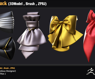 20 Bow pack (3DModel , Brush , ZPRJ)