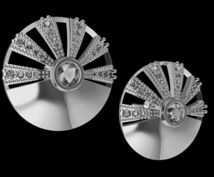 Designer Diamond Sun rays Earrings