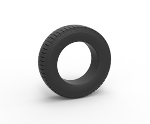Semi truck tire 6 Scale 1:25