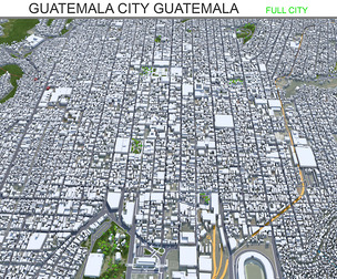 Guatemala City Guatemala 3d model 30km