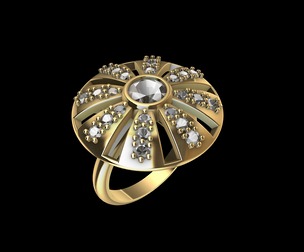 Sunrays Designer ring