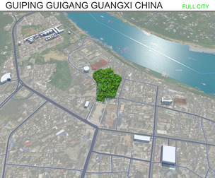 Guiping Guigang city Guangxi China 3d model 20km