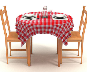 Round Dining table set