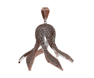 Contemporary Pave Hectopus Pendant