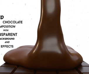 Liquid Chocolate On Chocolate Bar