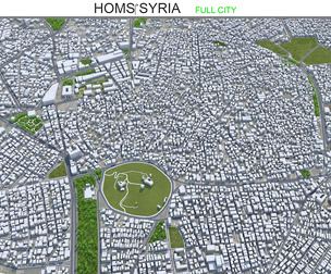 Homs‎ city Syria 3d model 20km