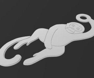 Hanging Monkey Keychain Animal Charm