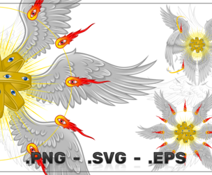 Throne Type Christian Angel Vector Design