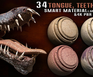 34Tongue-Teeth-Gum SmartMaterial-4kPBR Textures-12