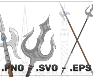 Vector Design Of Ancient Polearms