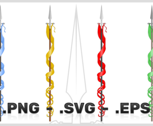 Sector Designs Of Medieval Flag On A Spear