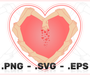 Vector Design Of Arms Forming A Heart