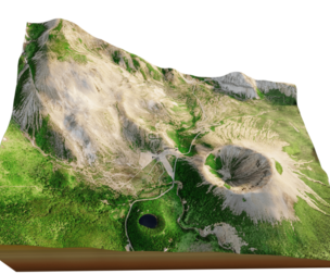 Mount Azuma-kofuji 3d model terrain