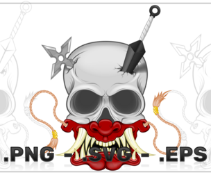 Vector Design Of Skull With Hannya Mask