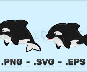 Cartoon Aquatic Mammal Vector Design