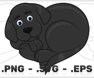 Heart Shaped Puppy Vector Design