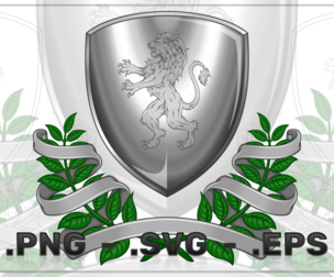 Medieval Coat Of Arms With Lion