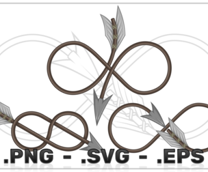 Vector Design Of Arrow In The Shape Of Infinity