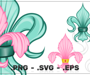 Vector Design Of Fleur De Lis Heraldic Symbol