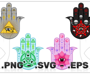 Hamsa Protection Symbol Vector Design