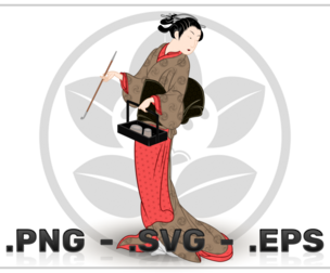 Ukiyo-e Japanese traditional art vector design
