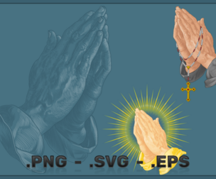Vector Design Of Praying Hands