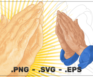 Vector Design Of Hands Prayer Position