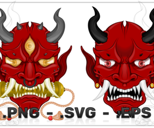 Oni japanese demon vector design