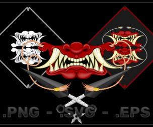 Japanese Hannya Bandana Vector Design