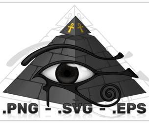 Ancient Egypt Winged Pyramid vector design