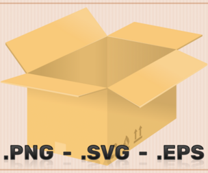 Vector Design Cardboard Box With Packaging Symbols