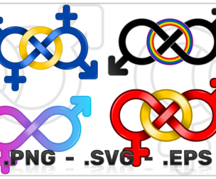 Male And Female Symbol Vector Design