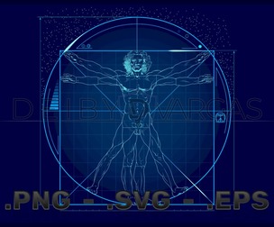 Vitruvian Man Vector Designs