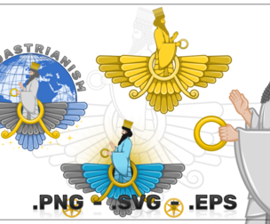 Faravahar Symbol Vector Design