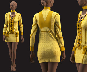 girl's outfit - yellow dress