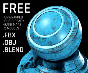 Free Shaderball | Unwrapped | SubD ready