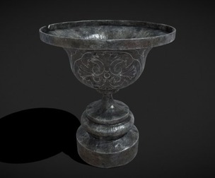 Flowered Iron Vase