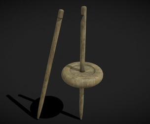 Wooden Whorl Spindle