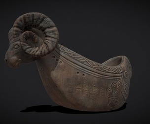 Ram Drinking Vessel