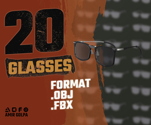 20 GLASSES (aviator, wayfarer, square, ...)