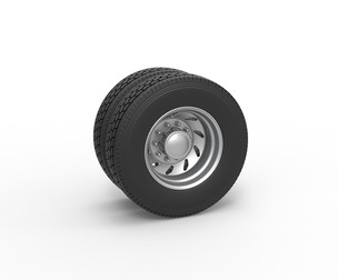 10 Triangular Hole Rear double semi wheel V3 1:25