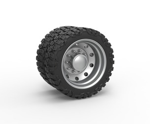 10 Hole rear semi wheel for pickup Scale 1:25