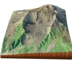 Mount Etna 3d model terrain
