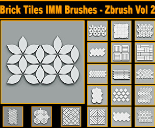 Brick Tiles IMM Brushes - Zbrush Vol 2