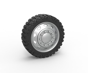 10 Triangular Hole front pickup semi wheel V1 1:25