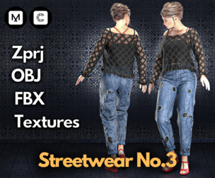 Streetwear No.3 : ZPRJ+OBJ+FBX+Texture