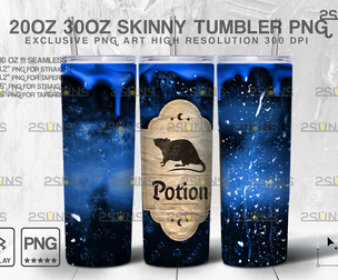 20oz Spooky Potion Skinny Tumbler Design